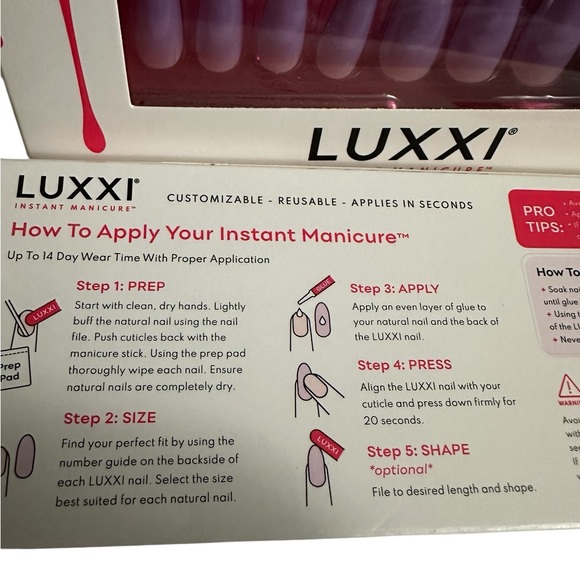 2 SETS OF LUXXI PRESS IN NAILS BRAND NEW INSTANT MANICURE RETAILS $16 each - Picture 2 of 8